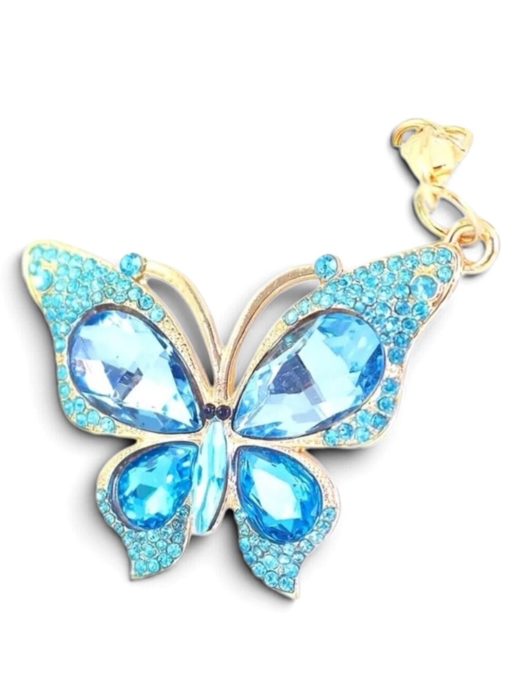 NWT Crystal Butterfly KeyChain -Bag Charm